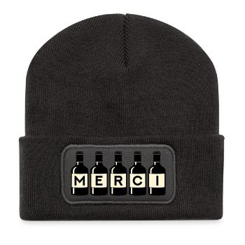 Danke, Vignerons Viticulture - Recycelte Patch Beanie - Dunkelgrau - Vorne