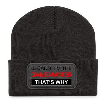 Because I'm the gamemaster Rollenspiel RPG - Recycelte Patch Beanie - Dunkelgrau - Vorne