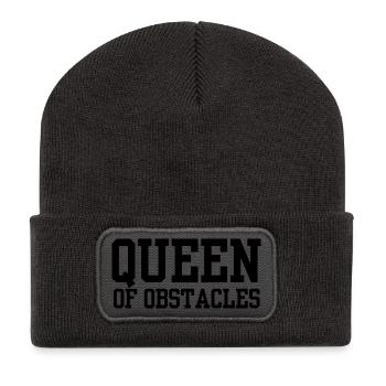 Reine des Obstacles - Beanie recyclé à patch - charbon - Devant