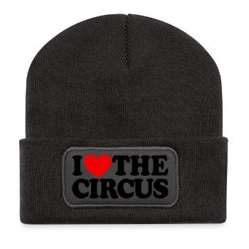 I love the circus - Recycled Patch Beanie - dark grey - Front