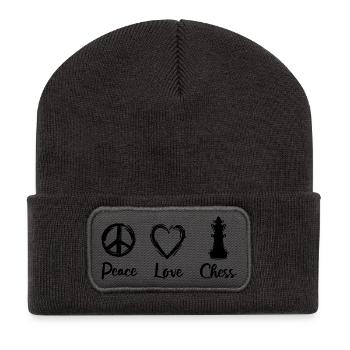 chess motivation - Recycled Patch Beanie - dark grey - Front