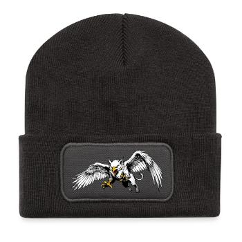 Rostocker Greif - Recycelte Patch Beanie - Dunkelgrau - Vorne