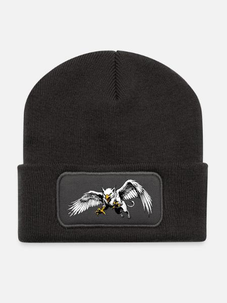 Rostock Griffin - Beanie recyclé à patch - charbon