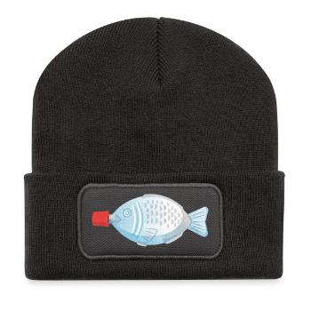 Soy Fish - Recycled Patch Beanie - dark grey - Front