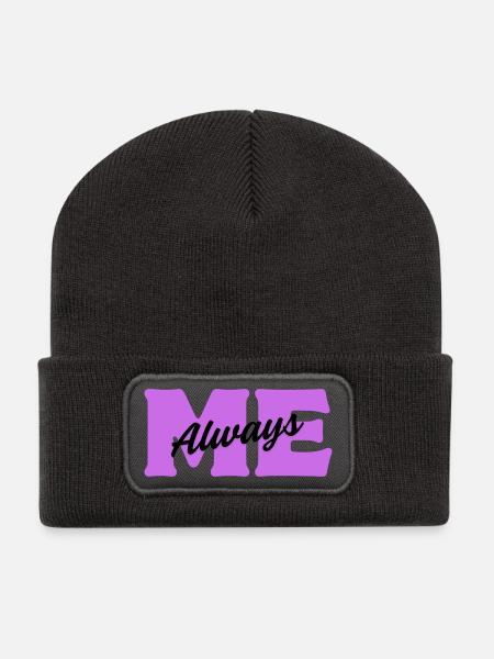 Always Me – Be Yourself - Recycled Patch Beanie - dark grey