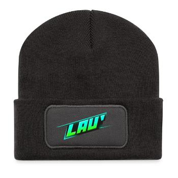 Lau' - Recycled Patch Beanie - dark grey - Front
