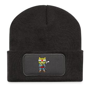cat-mourai - Recycled Patch Beanie - dark grey - Front