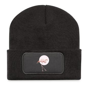 Flamingo pink - Recycled Patch Beanie - dark grey - Front