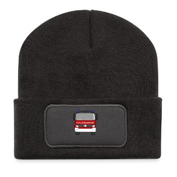 Fire Engine - Recycled Patch Beanie - dark grey - Front