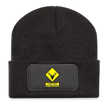last_day_in_freedom_f2 - Recycelte Patch Beanie - Dunkelgrau - Vorne
