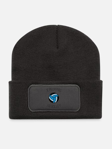 Ich kann nicht salven - Recycelte Patch Beanie - Dunkelgrau