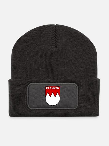 Die Franken - Recycelte Patch Beanie - Dunkelgrau