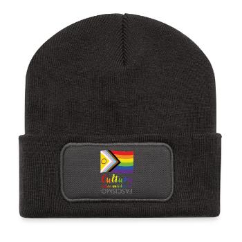 Culture as an antidote to fascism - Recycled Patch Beanie - dark grey - Front