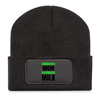 Not Your Mum Not Your Milk - Recycled Patch Beanie - dark grey - Front