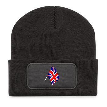 Flag Great Britain - Recycled Patch Beanie - dark grey - Front
