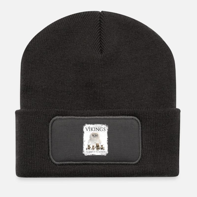 Aimez-vous les créatures du Grand Nord ? Prends-le! - Beanie recyclé à patch - charbon
