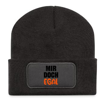 I don't care Statement Indifferent Chill - Recycled Patch Beanie - dark grey - Front