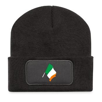 Drapeau de l’Irlande - Beanie recyclé à patch - charbon - Devant
