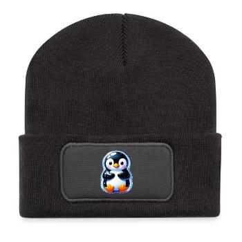 Pingouin - Beanie recyclé à patch - charbon - Devant