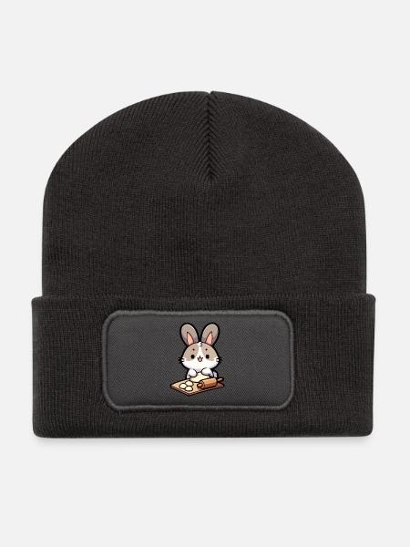 Bunny Baker: The Dough Delighter - Recycled Patch Beanie - dark grey
