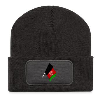 Flagge Afghanistan - Recycelte Patch Beanie - Dunkelgrau - Vorne