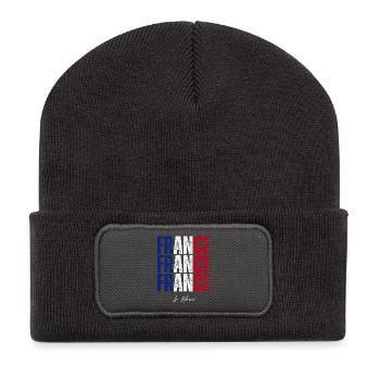 Flag of France, French pride - Recycled Patch Beanie - dark grey - Front