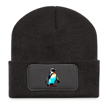Pingouin - Beanie recyclé à patch - charbon - Devant