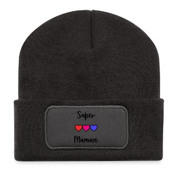 MOM. MOTHER'S DAY. HAPPY MOTHER'S DAY - Recycled Patch Beanie - dark grey - Front