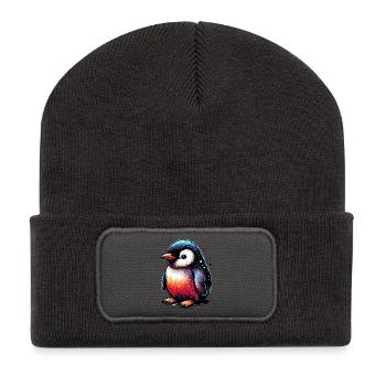 Pinguin - Recycelte Patch Beanie - Dunkelgrau - Vorne