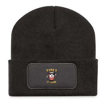 Type 1 of a Kind - Recycled Patch Beanie - dark grey - Front
