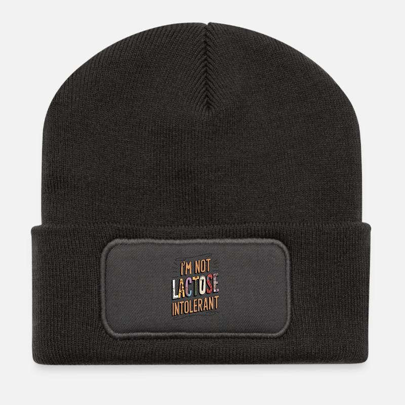 Not Lactose Intolerant - Recycelte Patch Beanie - Dunkelgrau