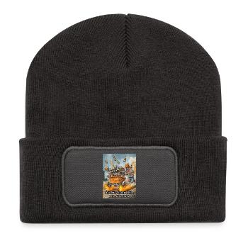 Journée des hommes Cadeau d’alcool pour la journée des hommes - Beanie recyclé à patch - charbon - Devant