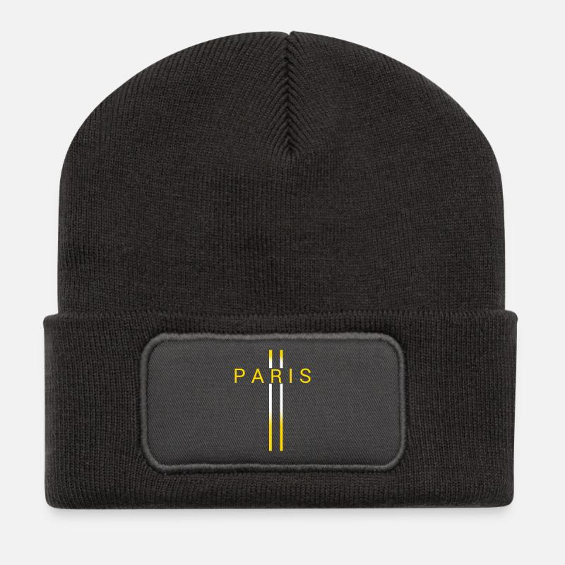 Paris - Recycled Patch Beanie - dark grey