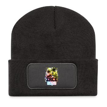 Zrce 2025 Palmen Bunt - Recycelte Patch Beanie - Dunkelgrau - Vorne