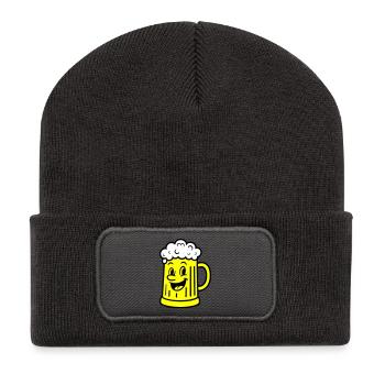 Beer Mug Comic Beer - Recycled Patch Beanie - dark grey - Front