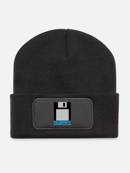 Disquette Génération 3.5 - Beanie recyclé à patch - charbon