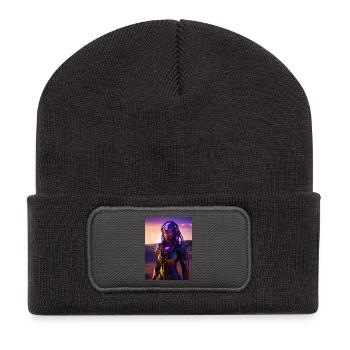 Serqet – Guardian of Poison - Recycled Patch Beanie - dark grey - Front