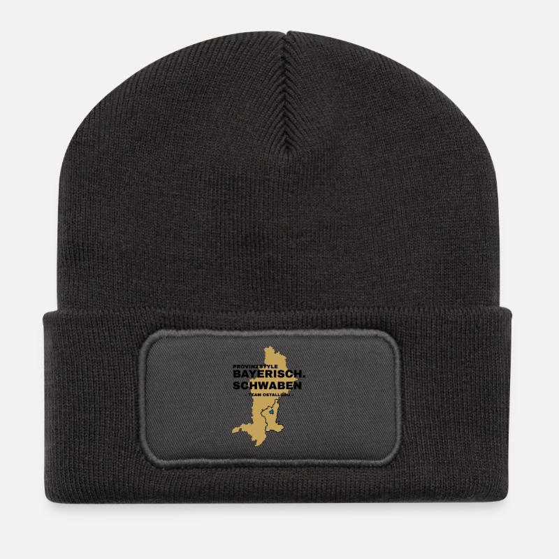 Schwaben | OSTALLGÄU - Recycelte Patch Beanie - Dunkelgrau