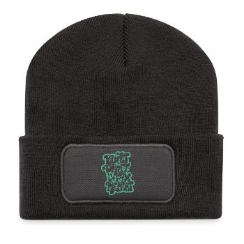 Built Drift Fix Repeat 04 - Recycelte Patch Beanie - Dunkelgrau - Vorne
