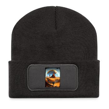 Orbital Desert Ruins in Glass - Recycled Patch Beanie - dark grey - Front
