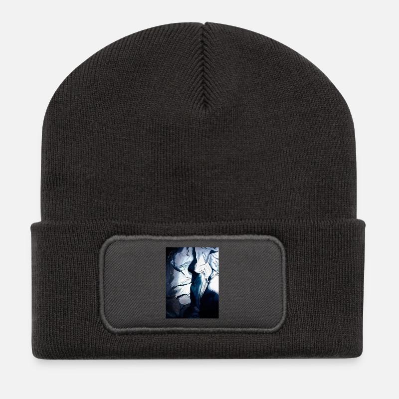 Tisseranda de rêves - Beanie recyclé à patch - charbon