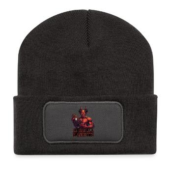 Le Diable à Planchette - Beanie recyclé à patch - charbon - Devant