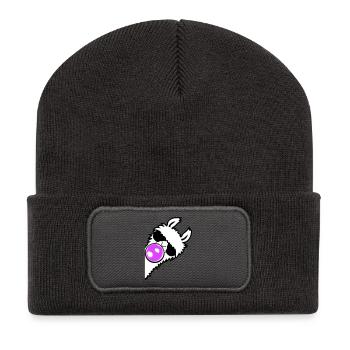 Lunettes de soleil chewing-gum Lama Profil latéral Côté frais - Beanie recyclé à patch - charbon - Devant
