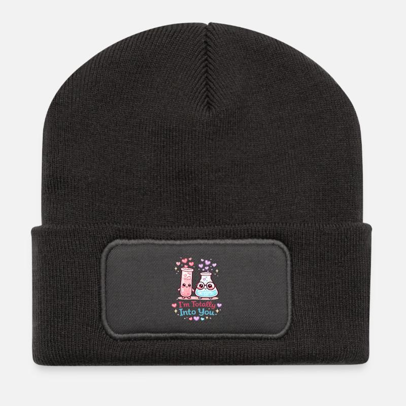 Ich stehe total auf euch Beaker Duo - Recycelte Patch Beanie - Dunkelgrau