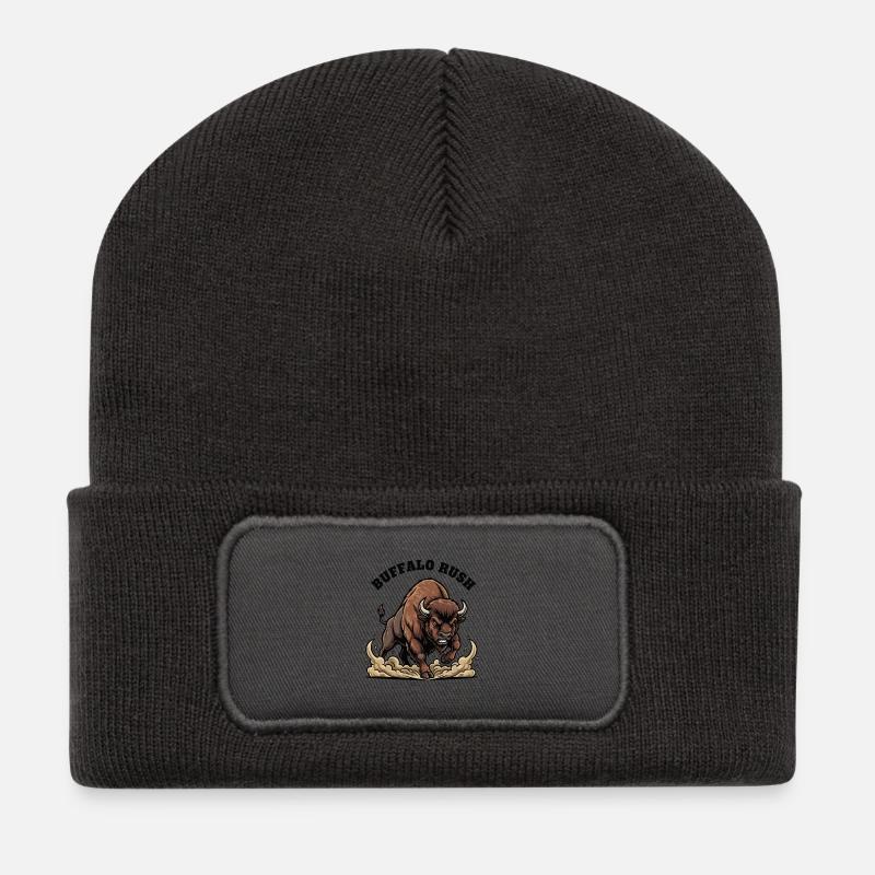 Buffalo Rush Wild Buffalo Force - Recycled Patch Beanie - dark grey
