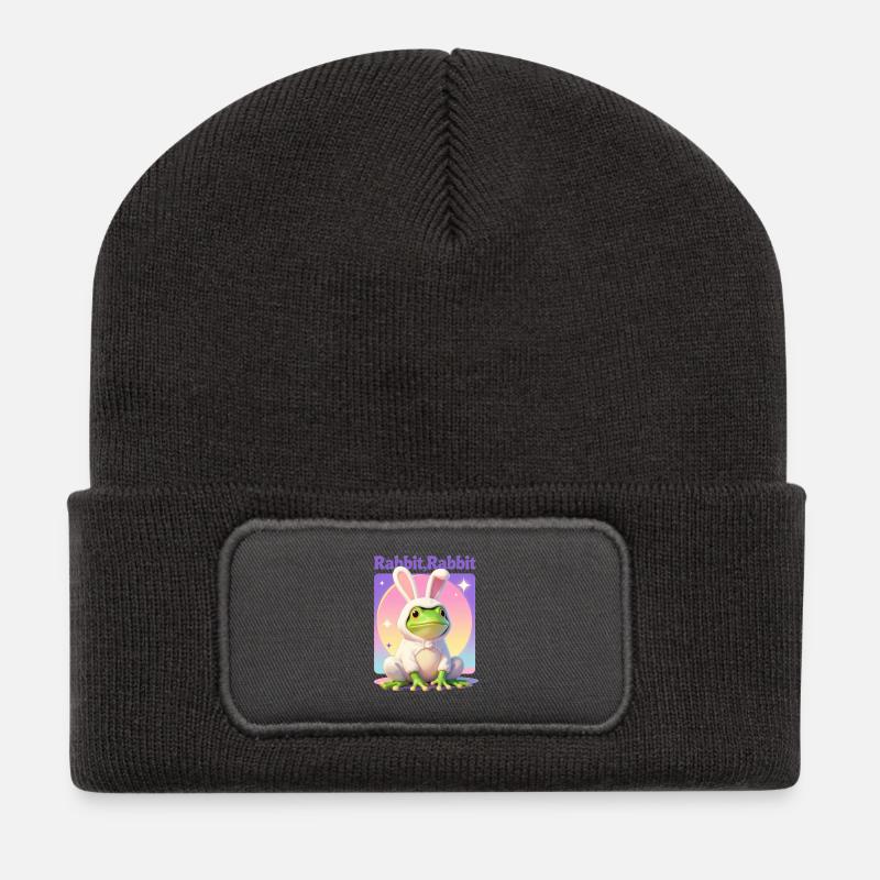 Bunny Dream - Beanie recyclé à patch - charbon