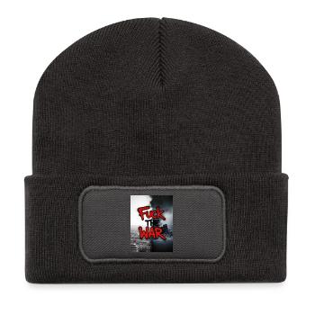 À LA GUERRE - Beanie recyclé à patch - charbon - Devant