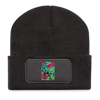dinosaure - Beanie recyclé à patch - charbon - Devant