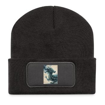 Kosmische Harmonie: Xuangui – Unendlichkeit - Recycelte Patch Beanie - Dunkelgrau - Vorne