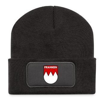 Franken Crest Logo - Beanie recyclé à patch - charbon - Devant